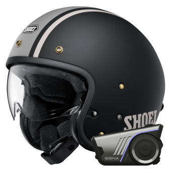 Casque Jet Shoei J.O2 Aventure TC-10 + Kit bluetooth 60S Harman Kardon