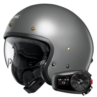 Casque Jet Shoei J.O2 Basalt Grey + Kit Bluetooth 5S Solo