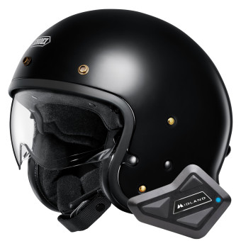 Casque Jet Shoei J.O2 Black + Kit Bluetooth BT Mini