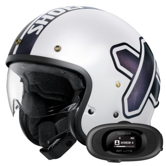 Casque Jet Shoei J.O2 Cross-Logo2 TC-6 + Kit bluetooth 5R Lite Solo