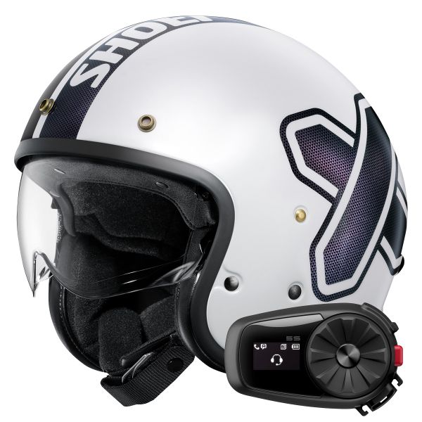 Casque Jet Shoei J.O2 Cross-Logo2 TC-6 + Kit Bluetooth 5S Solo