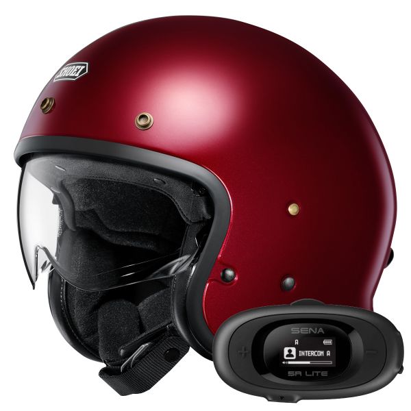 Casque Jet Shoei J.O2 Garnet Metallic + Kit bluetooth 5R Lite Solo