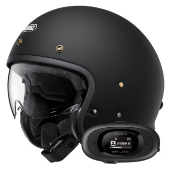 Casque Jet Shoei J.O2 Matt Black + Kit bluetooth 5R Lite Solo