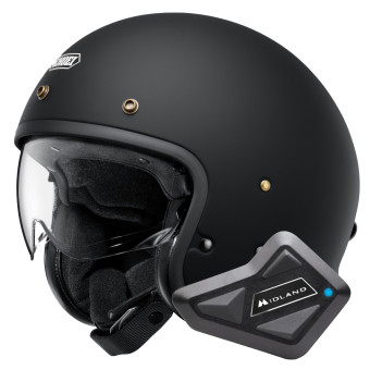 Casque Jet Shoei J.O2 Matt Black + Kit Bluetooth BT Mini