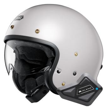 Casque Jet Shoei J.O2 Off White + Kit Bluetooth BT Mini