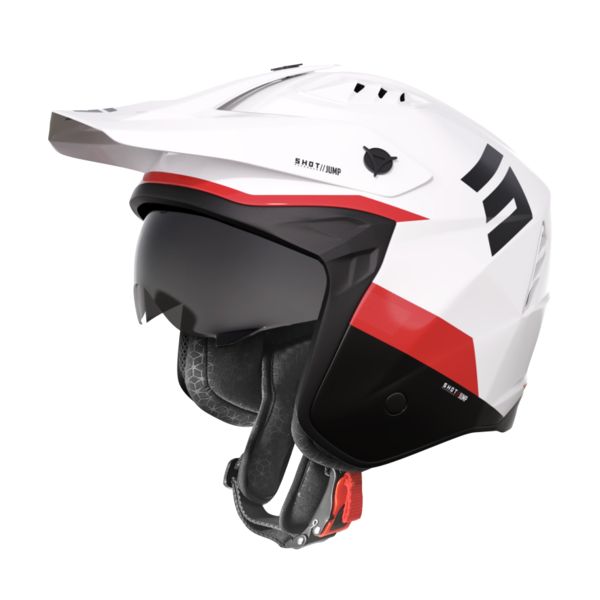 Casque Jet SHOT Jump Tricks White Red Glossy