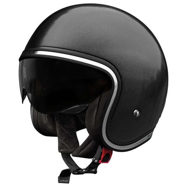 Casque Jet Stormer Aura Solid Black Pearly