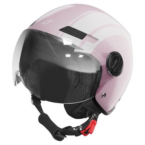 Casque Jet Stormer Ride Path Pale Pink Pearly