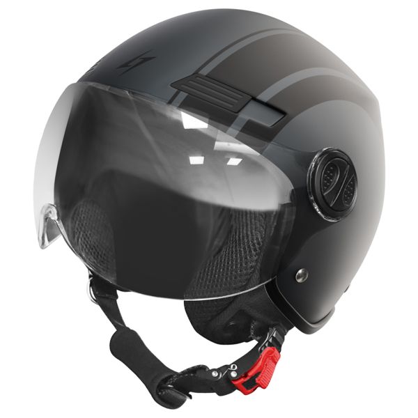 Casque Jet Stormer Ride Path Titanium Grey Metal Matt