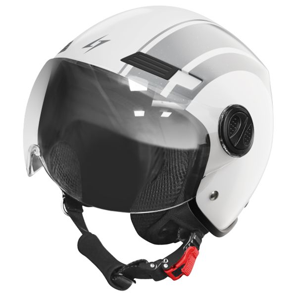 Casque Jet Stormer Ride Path White Pearly