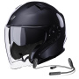 Casque Jet Stormer Rival Black Pearly + Kit Bluetooth Lokui K10