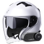 Casque Jet Stormer Rival White Pearly + Kit Bluetooth Lokui K30