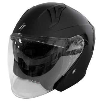 Casque Jet Stormer Run Black Matt