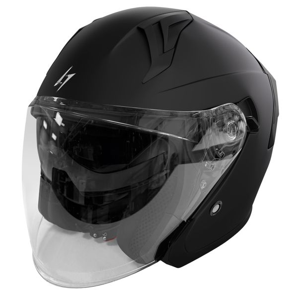 Casque Jet Stormer Run Black Matt