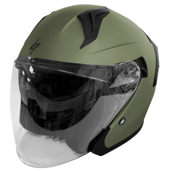 Casque Jet Stormer Run Solid Kaki Matt
