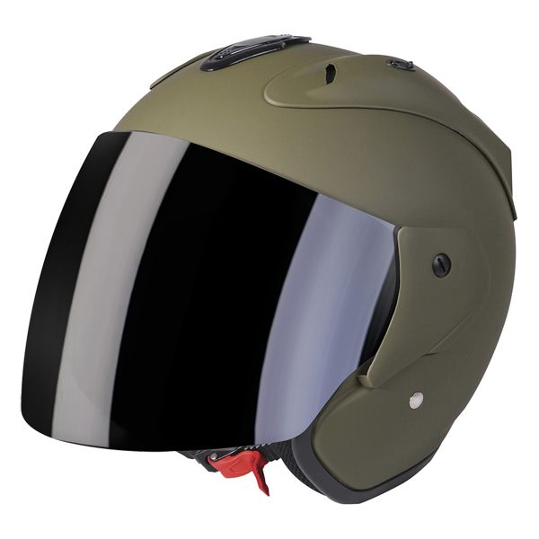 Casque Jet Stormer Sun Evo Kaki Matt