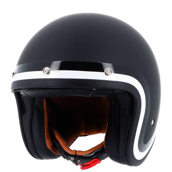 Casque Jet Von Dutch Long Way Noir Blanc Noir