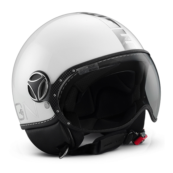 Casque Fashion Momo Design Fighter II Blanc Quartz Chrome 8