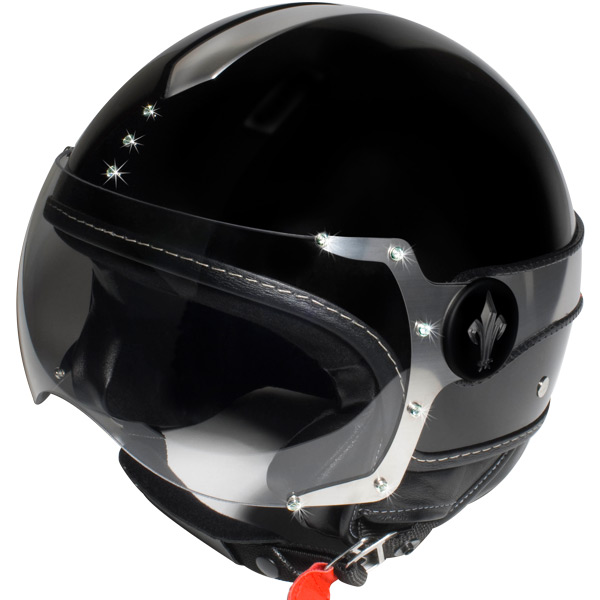 Casque Jet Precious Precious Noir Brillant