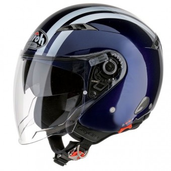 Casque Jet Airoh City One Flash Bleu Nuit Casque Jet Airoh City One Flash Bleu Nuit
