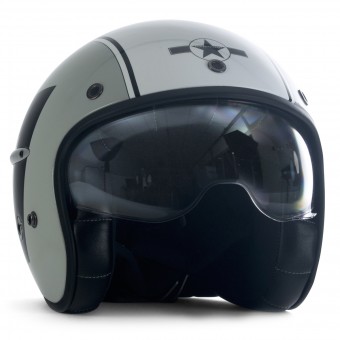 Casque Jet HARISSON Corsair Tank Gris Blanc