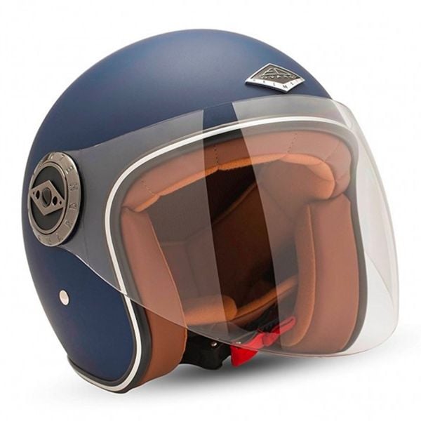 Casque Jet Edguard Dirt Ed Visor Bleu Petrole Matt