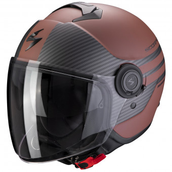 Casque Jet Scorpion Exo City Moda Brown Matt Black Casque Jet Scorpion Exo City Moda Brown Matt Black