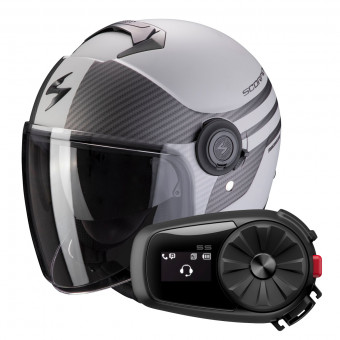 XS Gris SCORPION Casque moto BELFAST BYWAY Silver-Silver