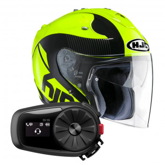 Casque Jet HJC FG-Jet Acadia MC4 + Kit Bluetooth Sena 5S Solo Casque Jet HJC FG-Jet Acadia MC4 + Kit Bluetooth Sena 5S Solo