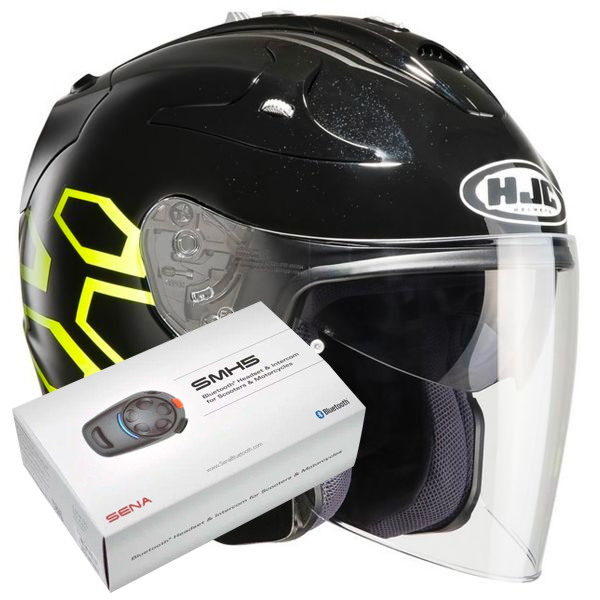 Casque Hjc Fg Jet Dukas Mc4h Kit Bluetooth Sena Smh5 Au Meilleur
