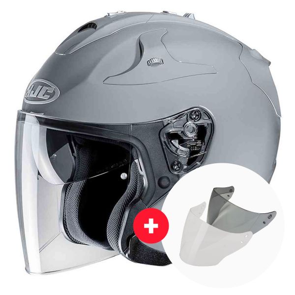 HJC CASQUE FG JET GRIS NARDO AVEC VISIÈRE TEINTÉE