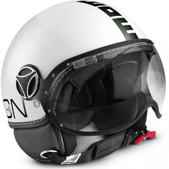 Casque Jet Momo Design FGTR Classic Blanc Noir