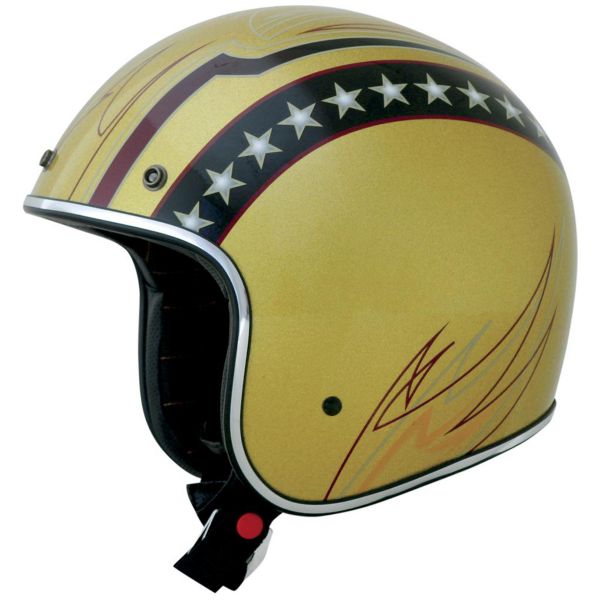 Casque Jet AFX FX-76 Vintage Line Gold Chrome Casque Jet AFX FX-76 Vintage Line Gold Chrome