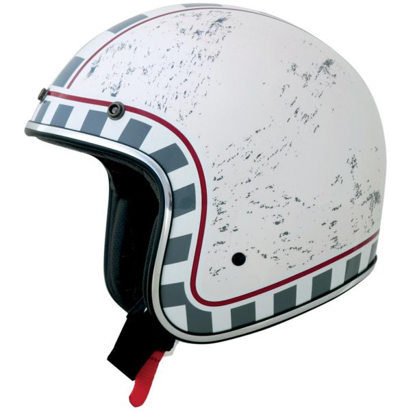 Casque Jet AFX FX-76 Vintage MCQ White Chrome