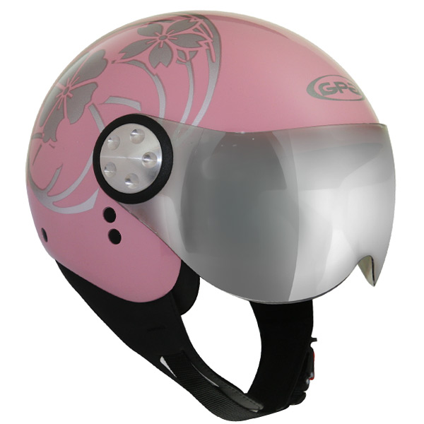 Casque Jet GPA Flower Rose