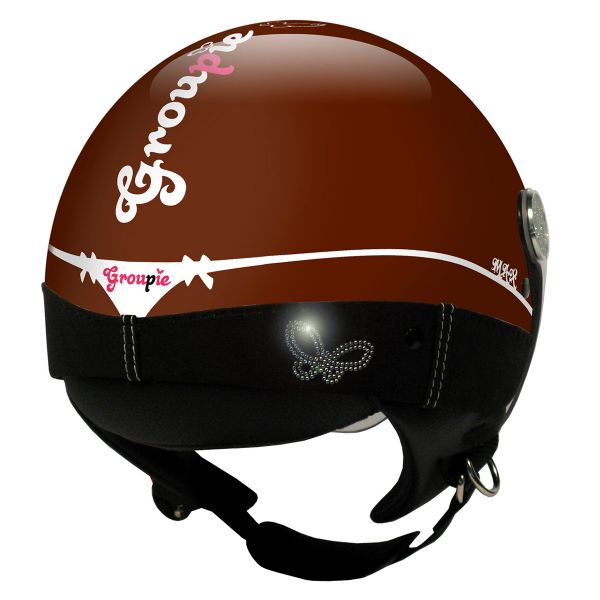 Casque Jet MAX Groupie Marron