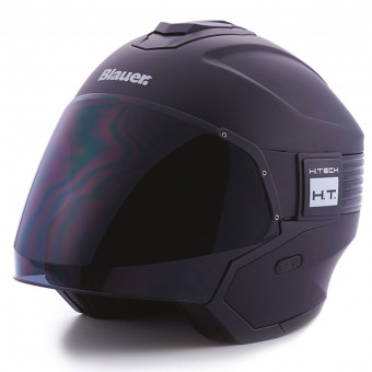 Casque Jet Blauer Hacker Black Yellow Fluo Matt