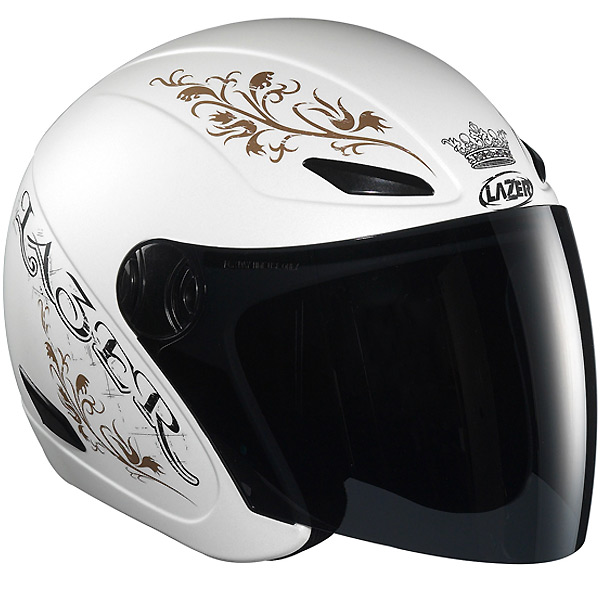Casque Jet Lazer Tempo Arabesque Blanc Mat