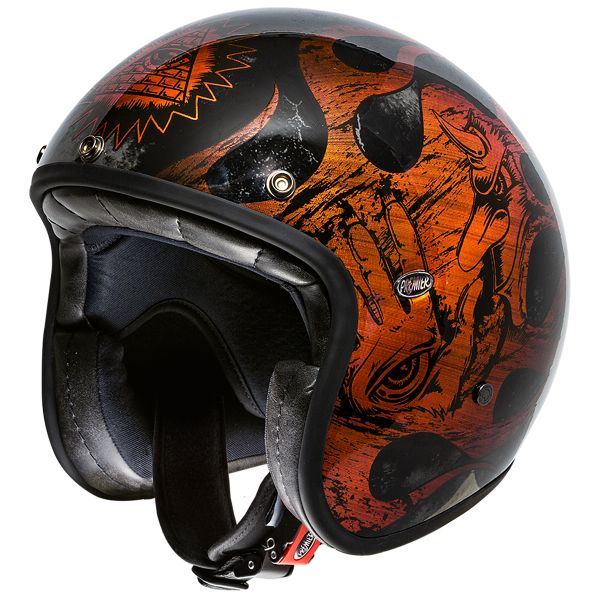 Casque Jet Premier Le Petit BD Orange Chromed