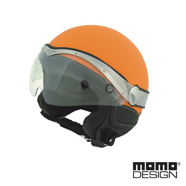 Casque Jet Momo Design Essenziale Orange