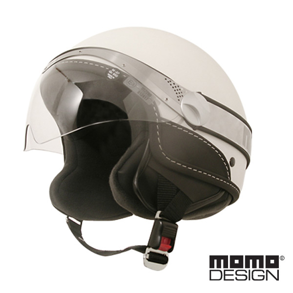 Casque Jet Momo Design Essenziale Panna