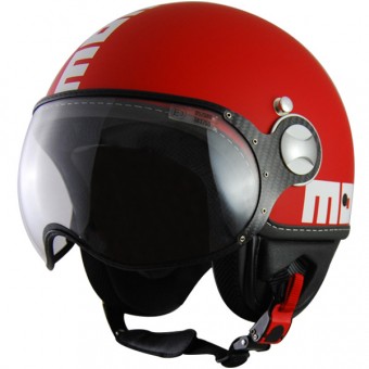 Casque Jet Momo Design Fighter Rouge Mat