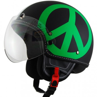 Casque Jet Moschino Peace and Love Tricolore