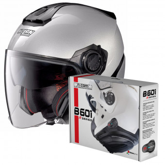 Casque Jet Nolan N40 5 Special N-Com Salt Silver 11 + Kit Bluetooth B601R Casque Jet Nolan N40 5 Special N-Com Salt Silver 11 + Kit Bluetooth B601R