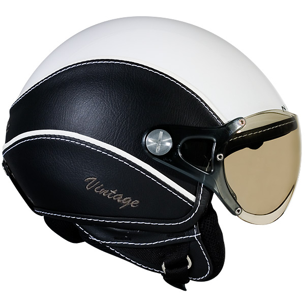 Casque Jet Nexx X60 Vision Vintage blanc noir