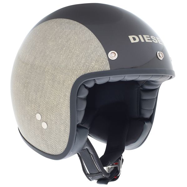 Casque Jet Diesel Old-Jack Herringbone Brown