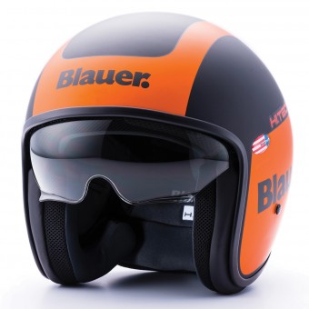 Casque Jet Blauer Pilot 1.1 Graphic G Noir Mat Orange