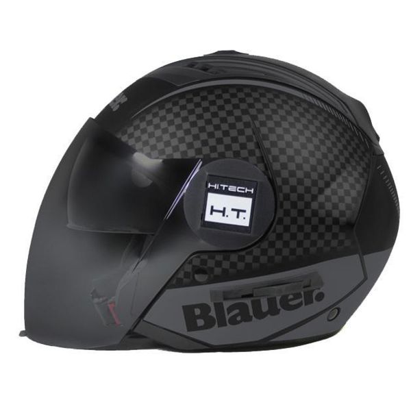 Casque Jet Blauer Real HT Damier Black