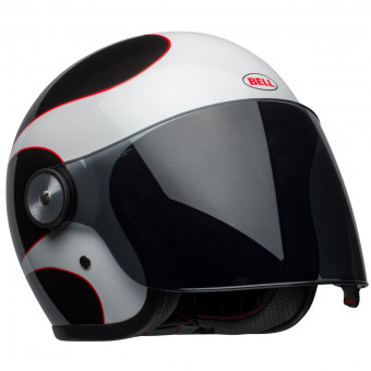 Casque Jet Bell Riot Boost White Black Red Casque Jet Bell Riot Boost White Black Red