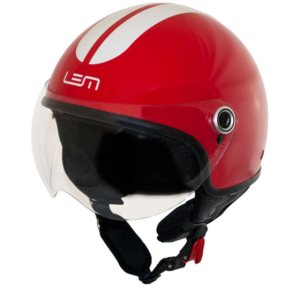 Casque Jet LEM Roger Go Fast Red White